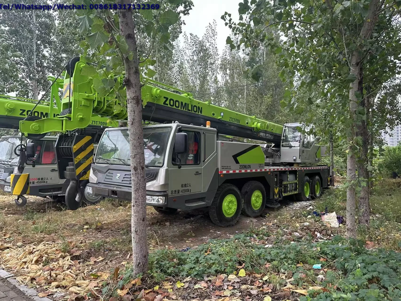 Подержанный Zoomlion 50-тонный автокран ZTC500V мобильный кран 40-тонный с 5-секционными стрелами