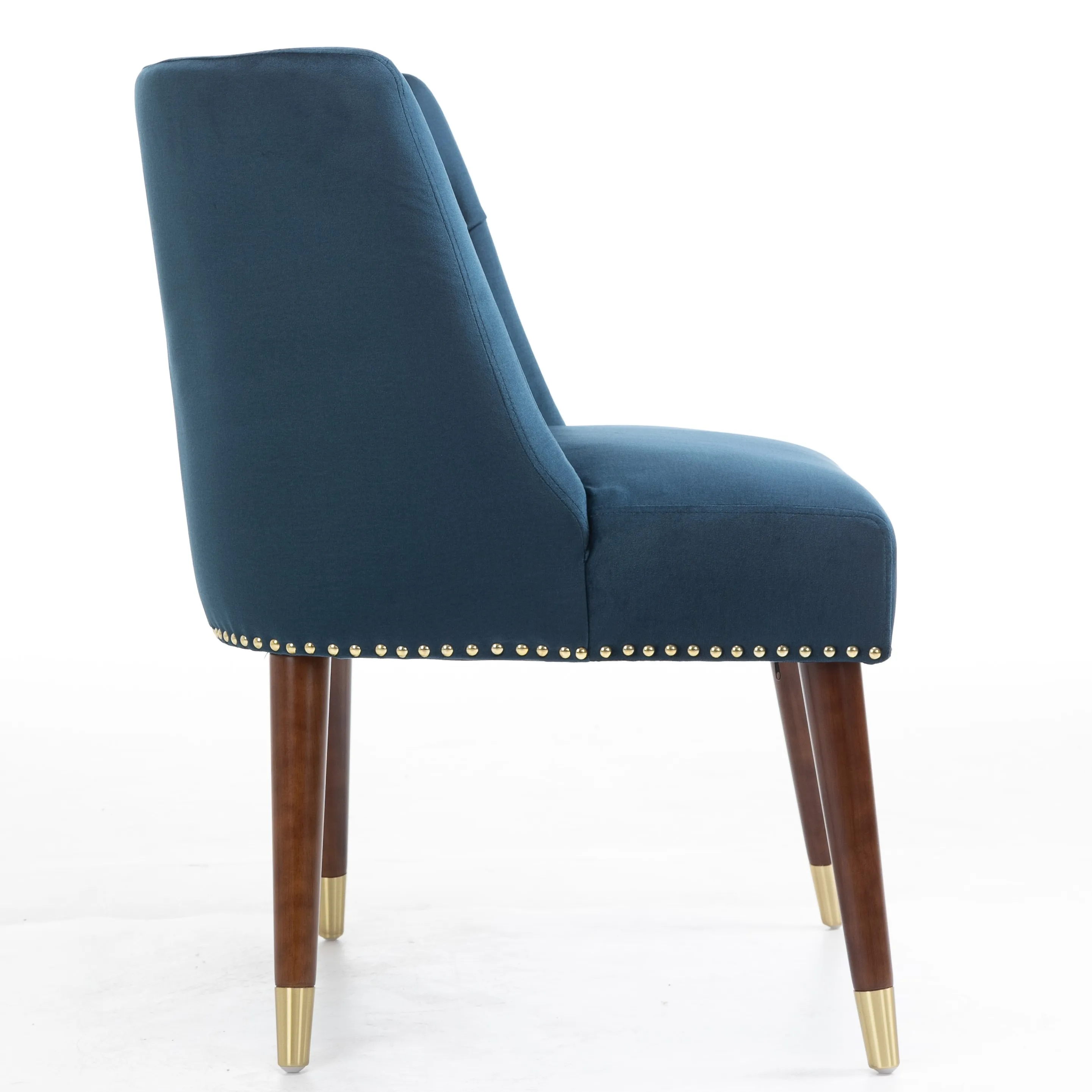 Refined and Sturdy Velvet Upholstered Tufted Solid Wood Living Room Accent Chair