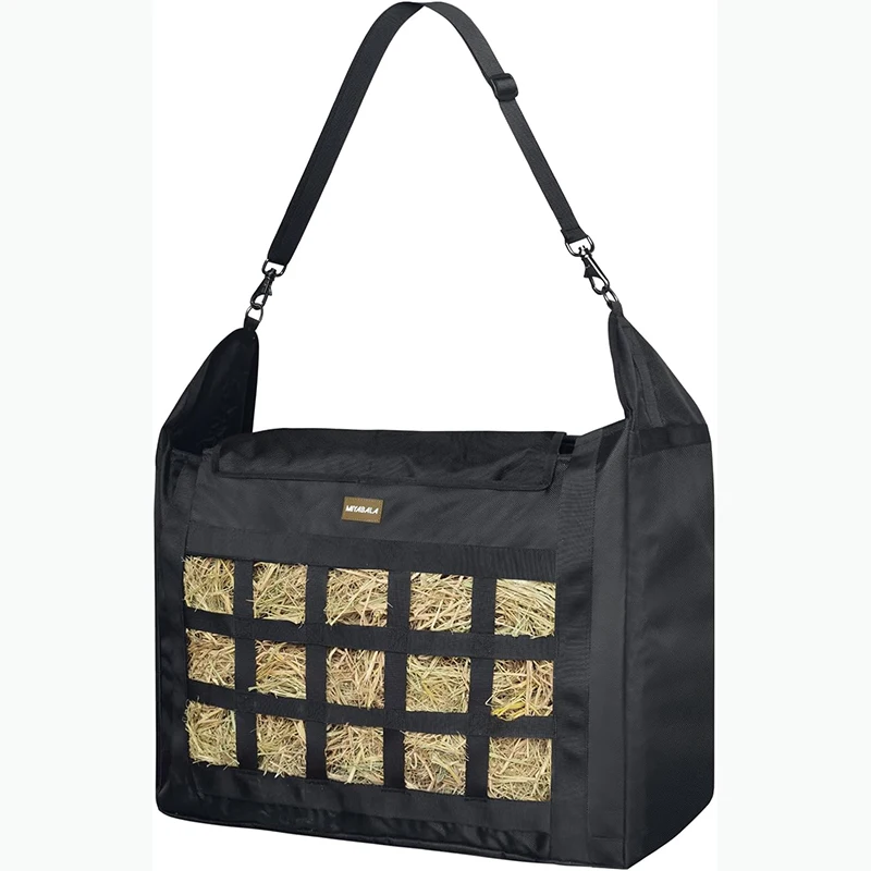 Free Sample Slow Feed Feeder Tote Bags Large Capacity Feeding Bag for Horses Goat Alpacas Horse Hay Bag