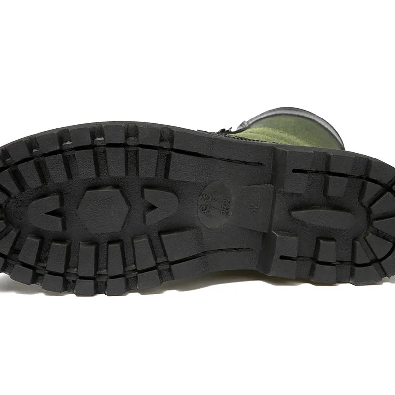 split cow leather with canvas upper rubber sole with sewing combat tactical combat boots for cambodian tactical