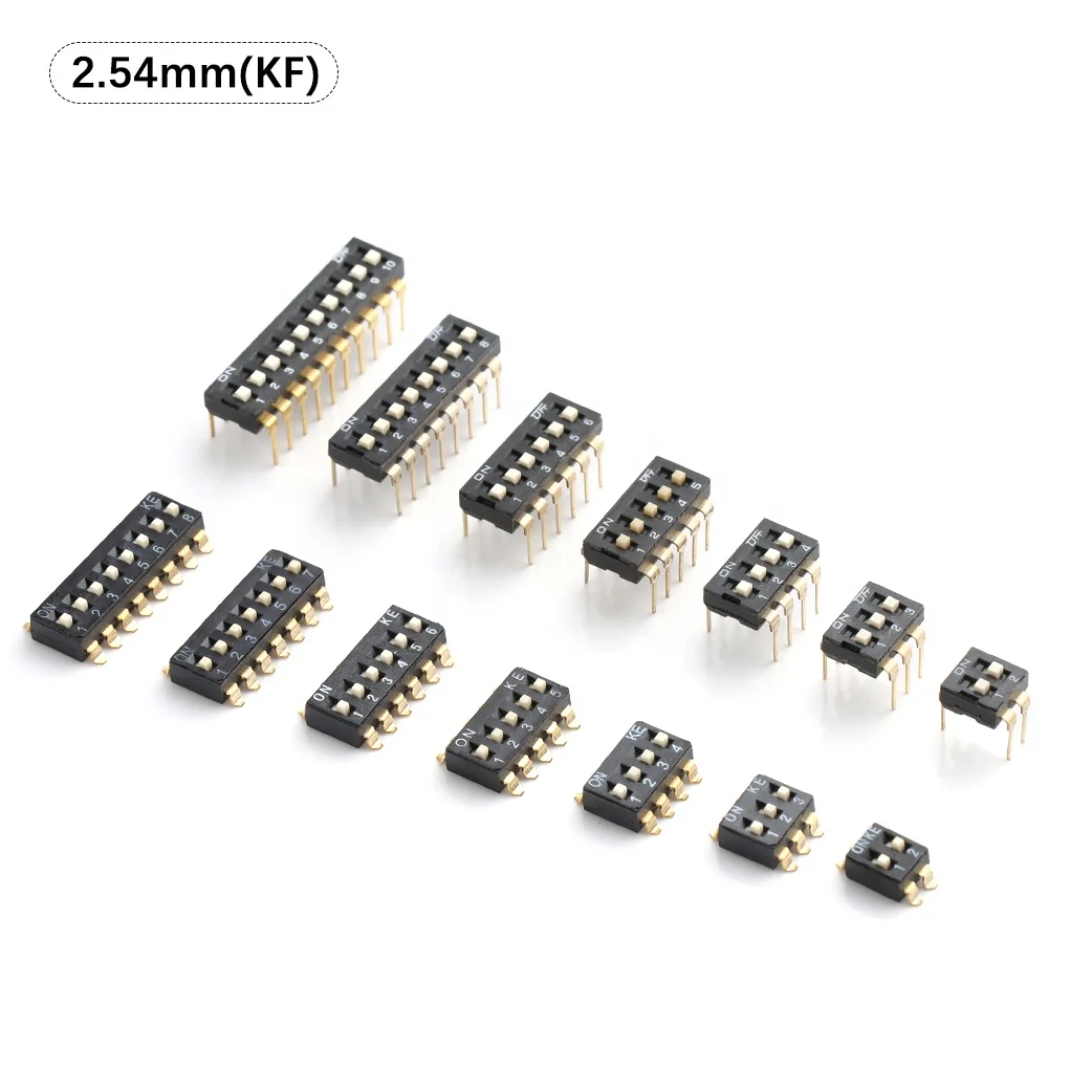 1 27/2 54 мм Шаг Spst Spdt переключатель Dip Smd двойной одной строки 2-12pins 1-10 позиций Pcb пианино
