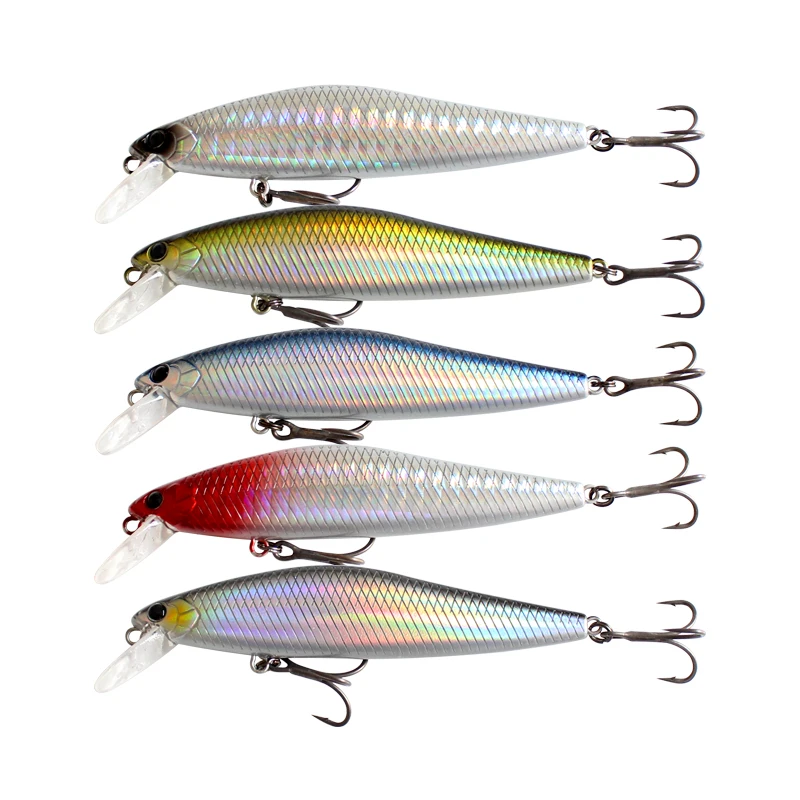 NEPTUNE SPEAR 5 Piece/Box Artificial Hard Bait Long-Range Slow Sinking Fishing Lure Minnow Set