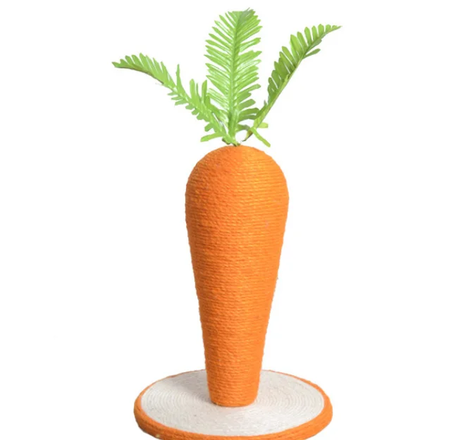 2021 новая долговечная сизальная игрушка для кошек в форме моркови, Когтеточка для домашних животных