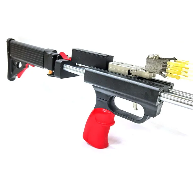 Factory direct sales long pole telescopic multi strand rubber band hunting special slingshot