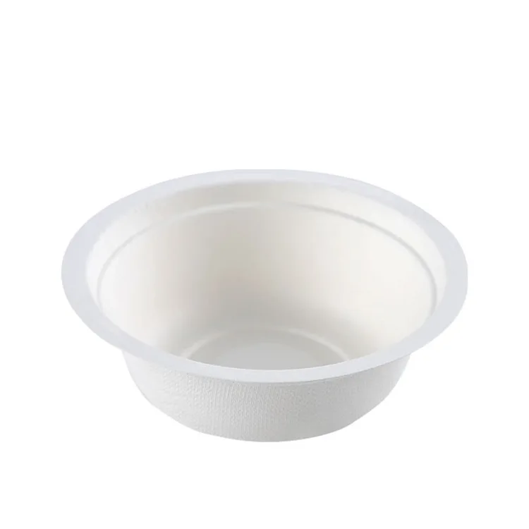 Degradable sugarcane pulp barbecue stir-fry picnic dish waterproof and oil-proof large sugarcane bowl