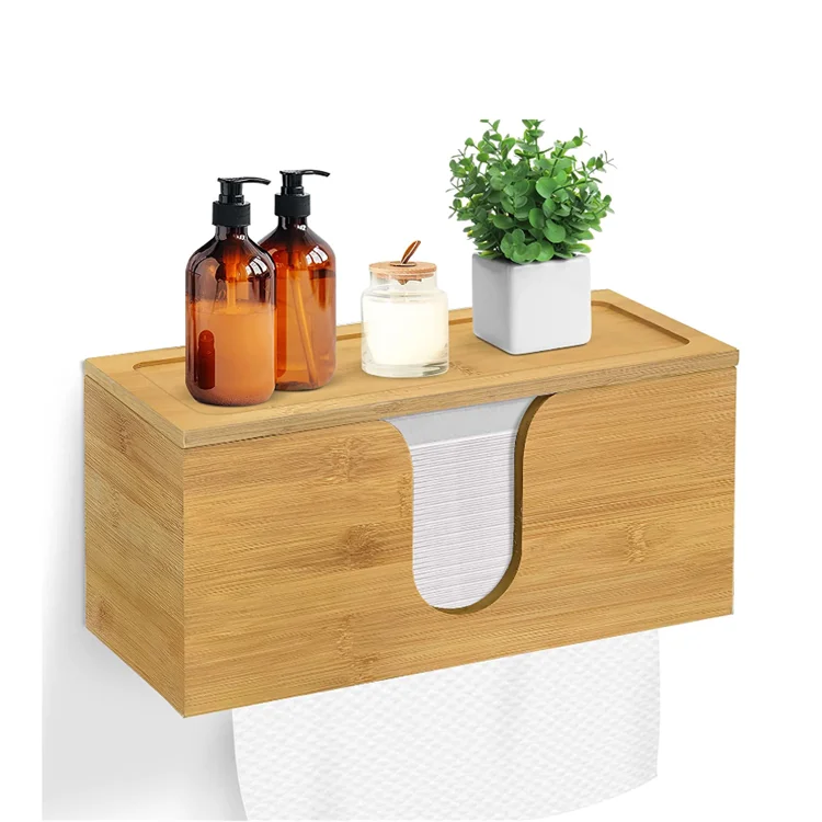 Wholesale Farmhouse Multifunbctional Practical Wall Mounted Toilet Paper Holder Stand