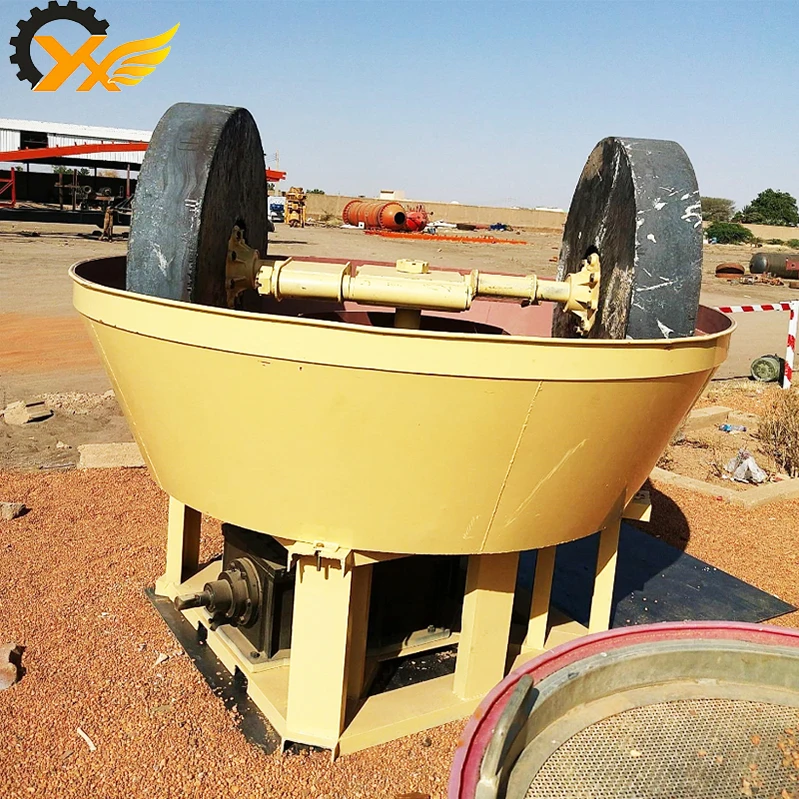 Widely Used Gold Ore Grinding Machine Gold Extraction Double Rollers Grinding 1200 Wet Pan Mill For Gold