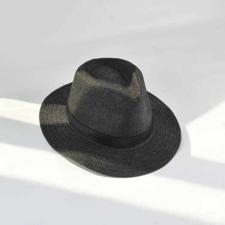 2022 Natural Men Women Floppy Sun Cap Summer Uv Protection Fedora Beach Hat Wide Brim Panama Straw Hat