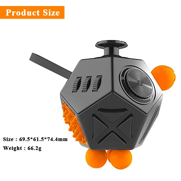 Mini 12 Sides Decompression Cube Anti Stress Magic Cube Toy For Stress Relief 3d Model Magic Cube Decompression Toys