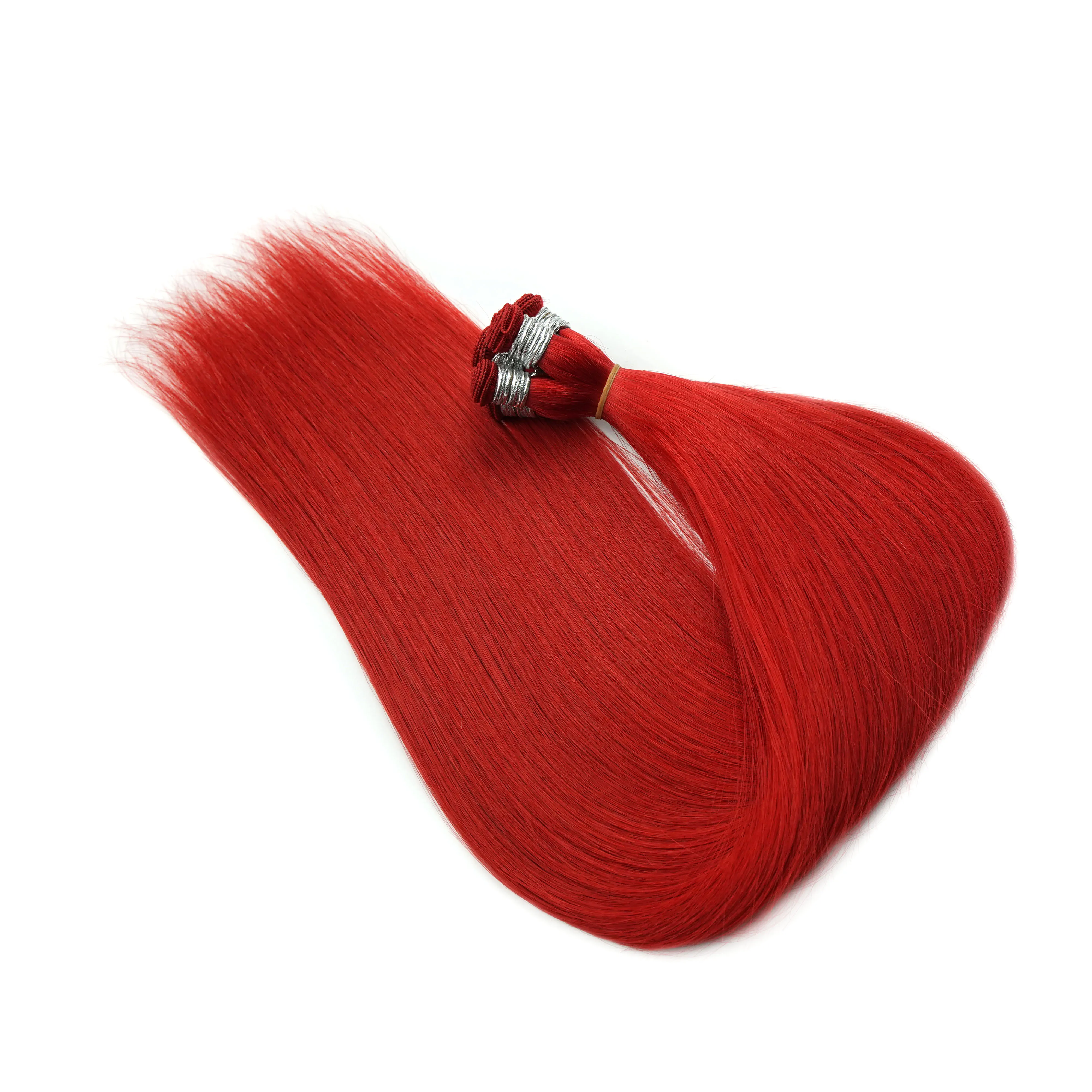 New hand tied weft hair extension remy hand tied weft Slavic hair double drawn 12a grade