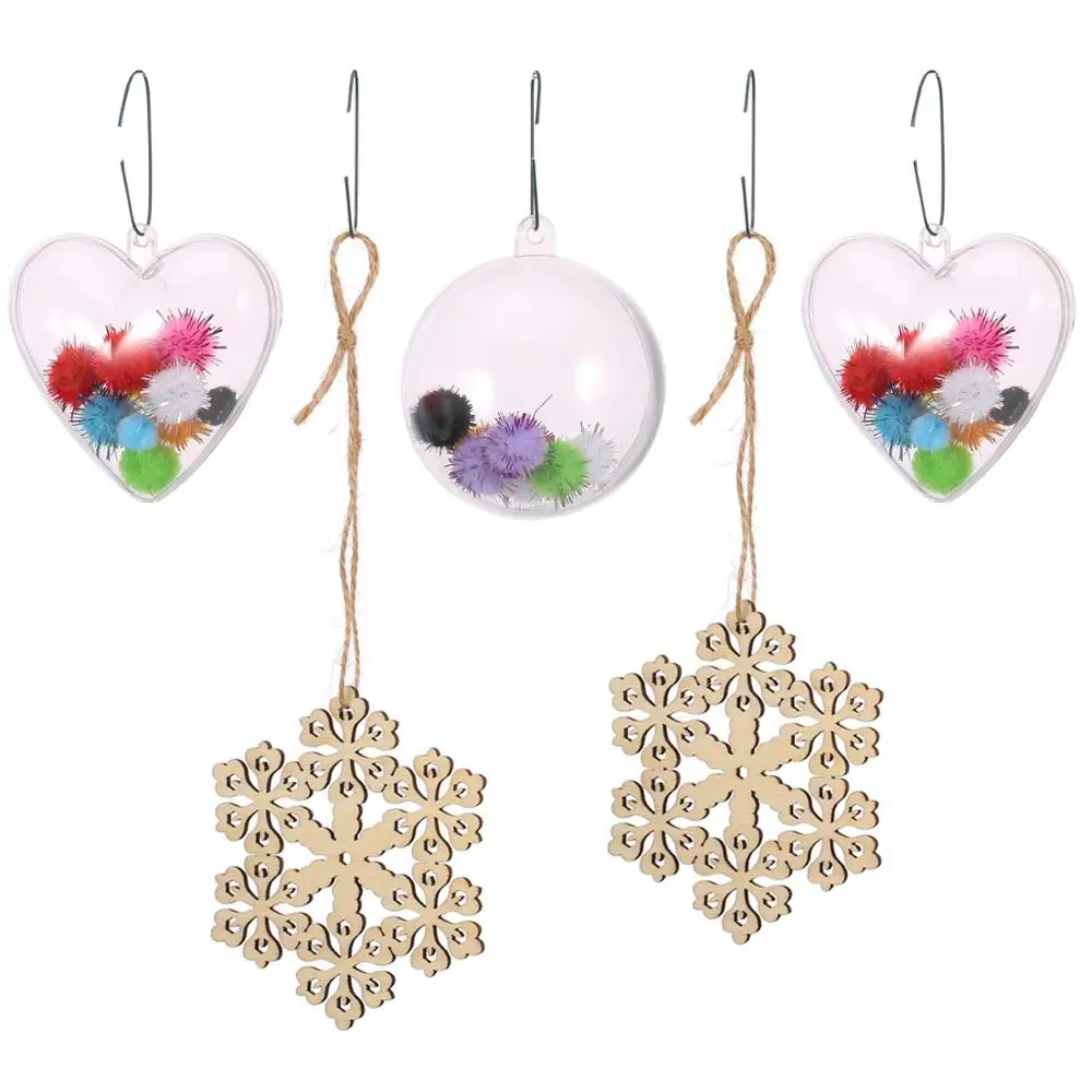 
100pcs 1.4'/2.5' Christmas Tree Baubles Ball Metal Hooks Xmas Decoration Ornament Hangers, Green 