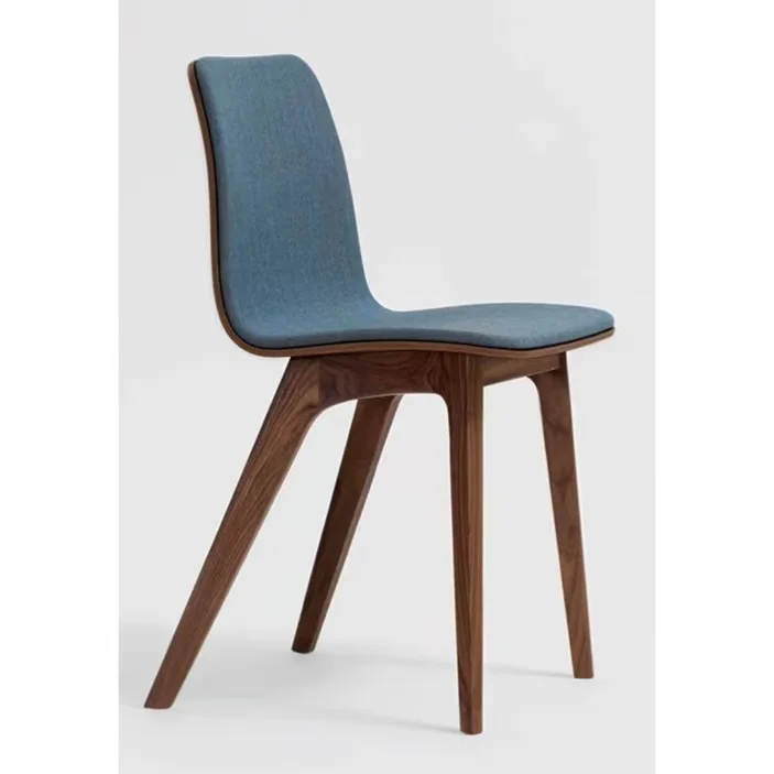 Wholesale Black Wood frame Dinig Chair Nordic Leather Dining Room Color Matching Dine Fabric Chair Italian Designer Dining Chair