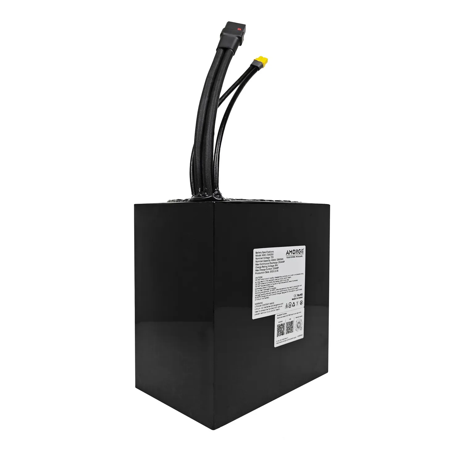 Аморж 72 В 40AH 250A аккумулятор с муравью Bluetooth BMS