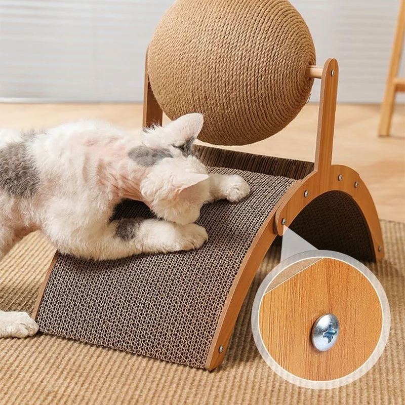Wholesale Cardboard Pet Products New Design Ferris Wheel Sisal Cat Scratcher Cardboard