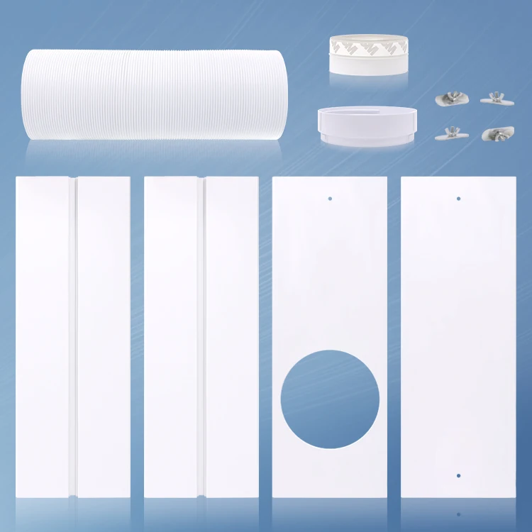 4PCS Portable Air Conditioner Replacement Window Seal Plate Max Adjustable Length 170cm Sliding Glass Doors AC Vent Kit