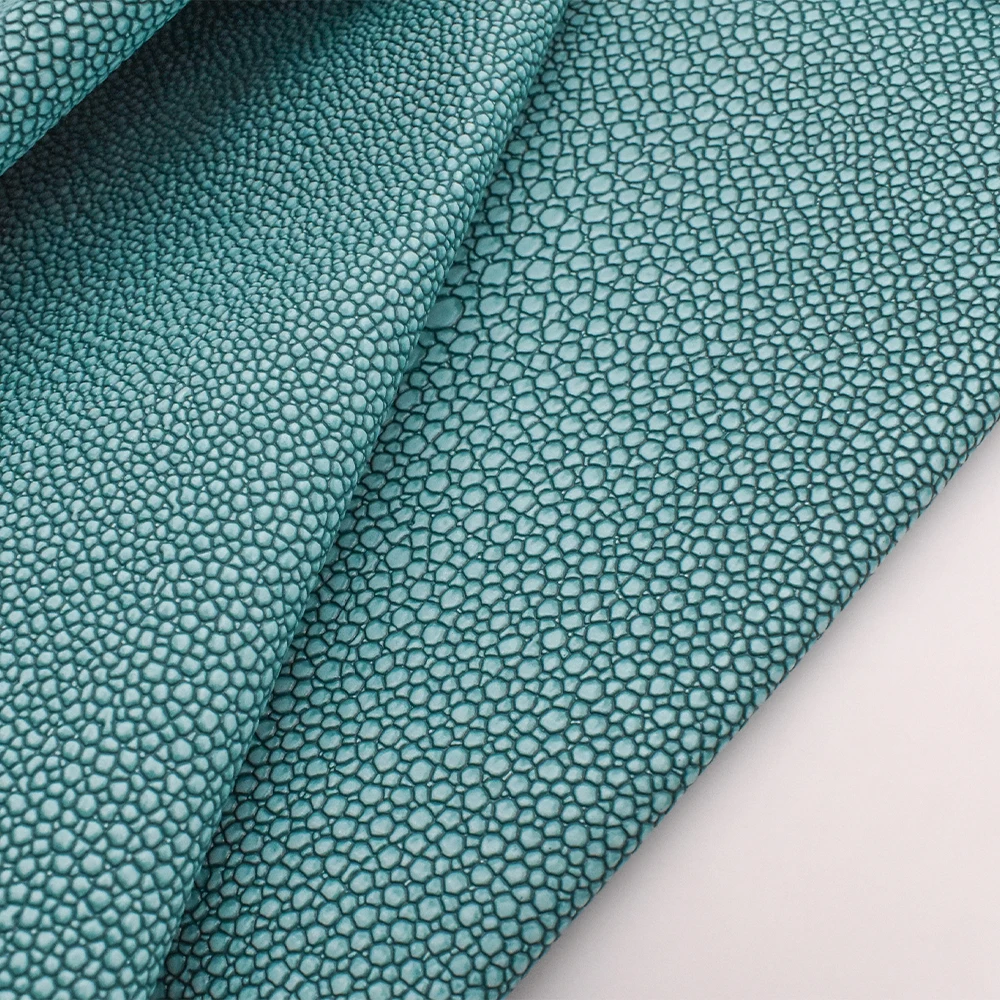Wholesale Synthetic Leather Upholstery Fabrics Stingray Pattern Printed Shagreen Faux PVC Leather For Sofa, Home Decor