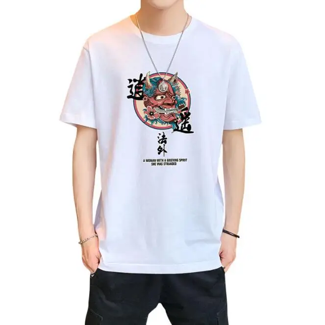 2021 new Japanese Harajuku style T-shirt fashion all-match cotton oversized anime printed top