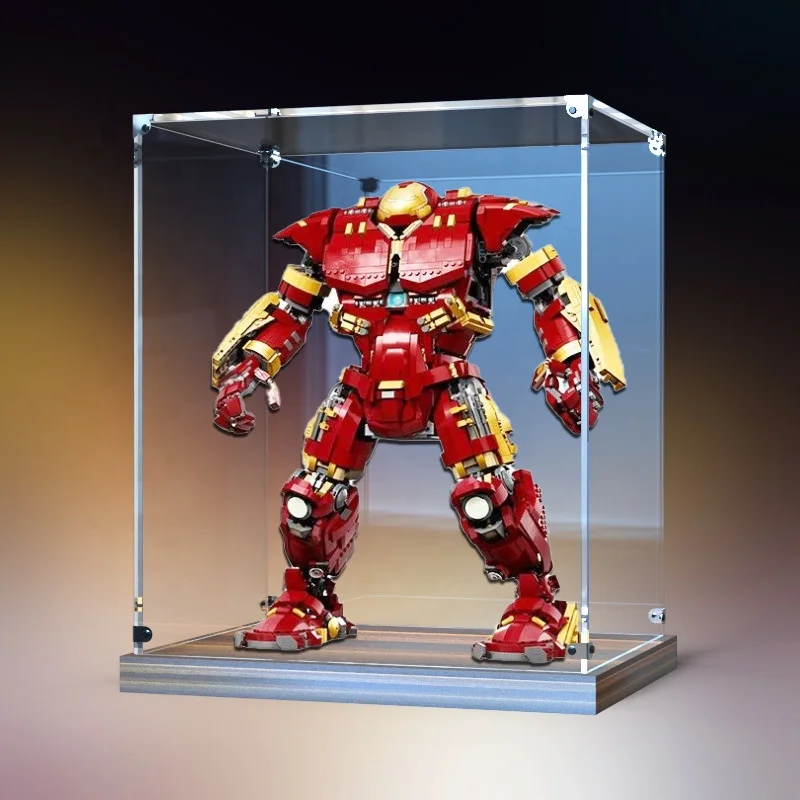 Acrylic Factory Custom Clear Display Box Assemble Acrylic Display Case for Collection, Lego, Figure, Model, Doll