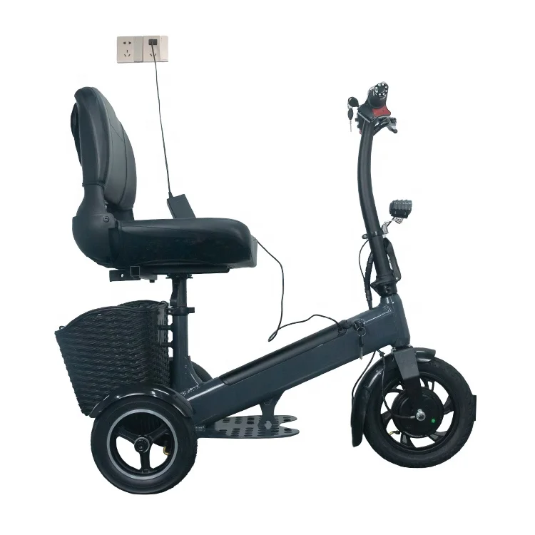 Freego wholesale folding disable mobility tricycle Three wheel electric scooter for adult elder with large seat