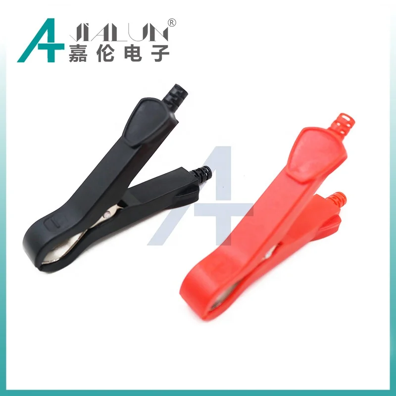 JIALUN 30A 88MM Nickel Plated ABS Insulated Strong Spring Test Battery Clip