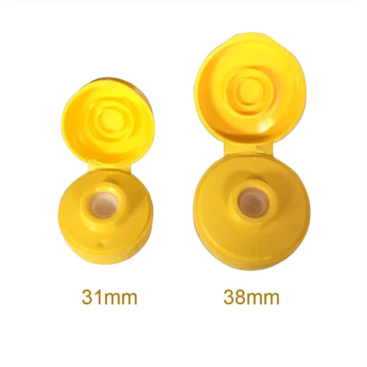 OD 34mm 40mm 53mm 38/400 condiment bottle sauce dressing bottle flip top silicone valve stand up bottle cap