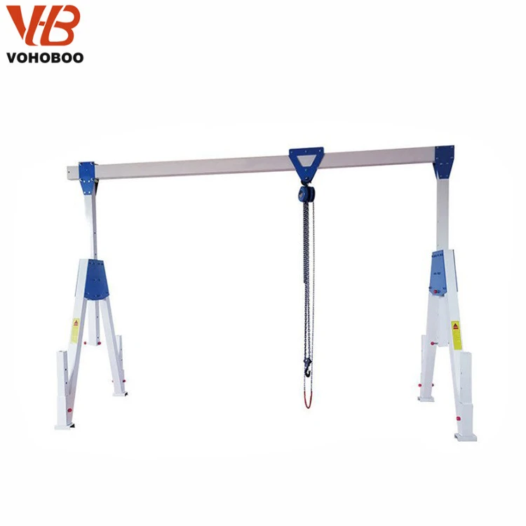 Gantry Crane Alloy Small Electric Portable Mobile Aluminium Fast Dismantling Installation 360 Degrees Rotary Folding 2T 3T 5T