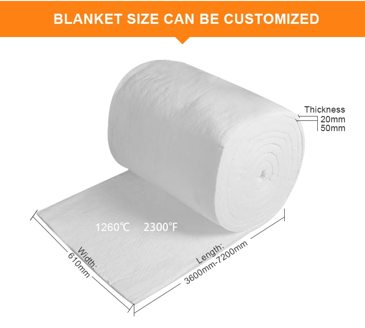 1260 Ceramic Fiber Blanket With Good Resiliency And Low Thermal Conductivity