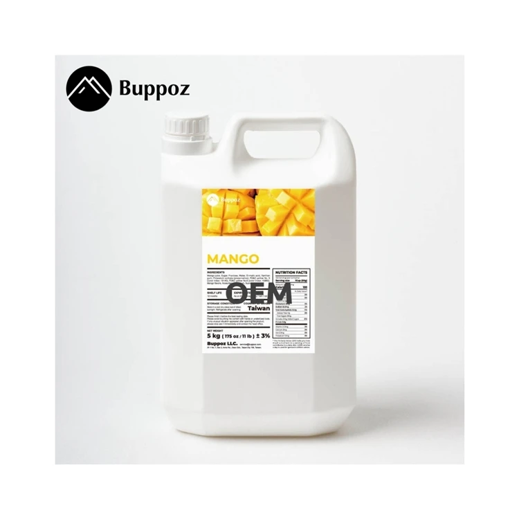China Popularity Mango Syrup Taiwan Bubble Tea Concentrate Fruit Syrup For Drinks