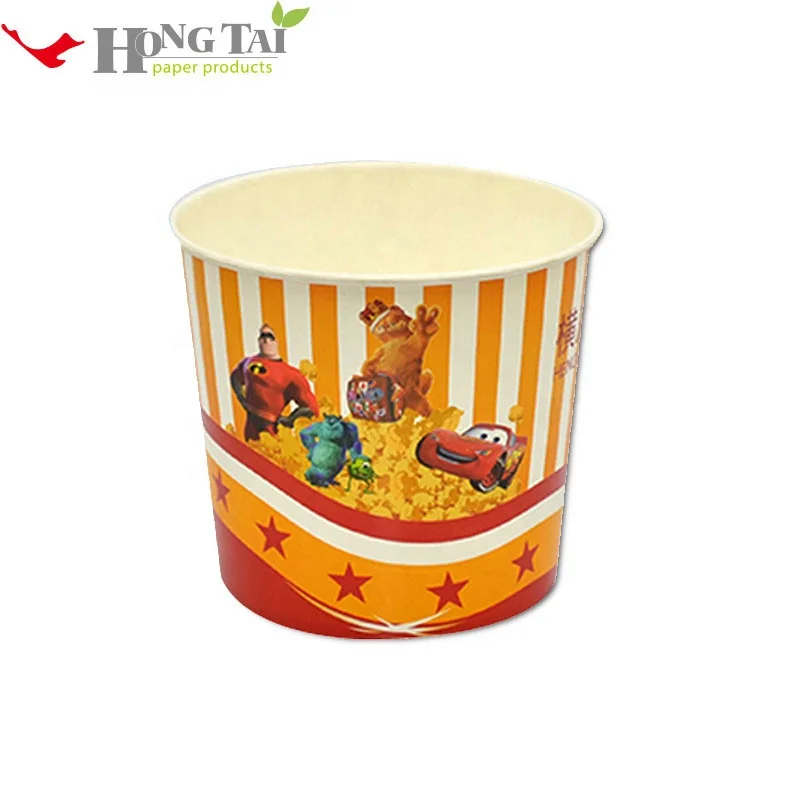 Custom print disposable paper fried chicken paper bucket popcorn paper cup