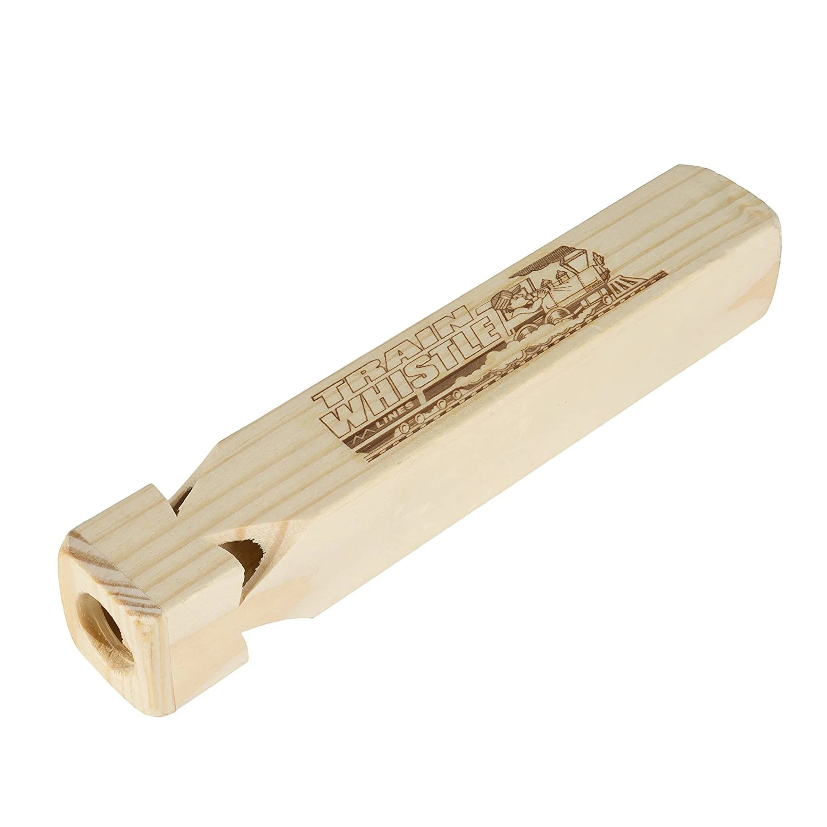 Wooden Train Whistle 4 Tone Toddlers Educational Party Favors Toy Gift with Blast Chart for Kids