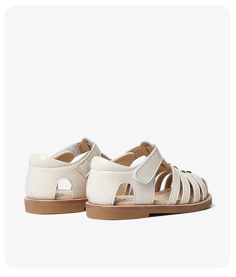 Wholesale Summer New Princess Shinny Leather Shoes Cute Casual Toddler Heart Sandals for Kids Girls 1 to 5 years old