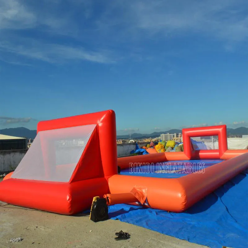 Blue Stripe of Inflatable Water Soccer Field for Playing Ball Games/inflatable water pool D2043-1