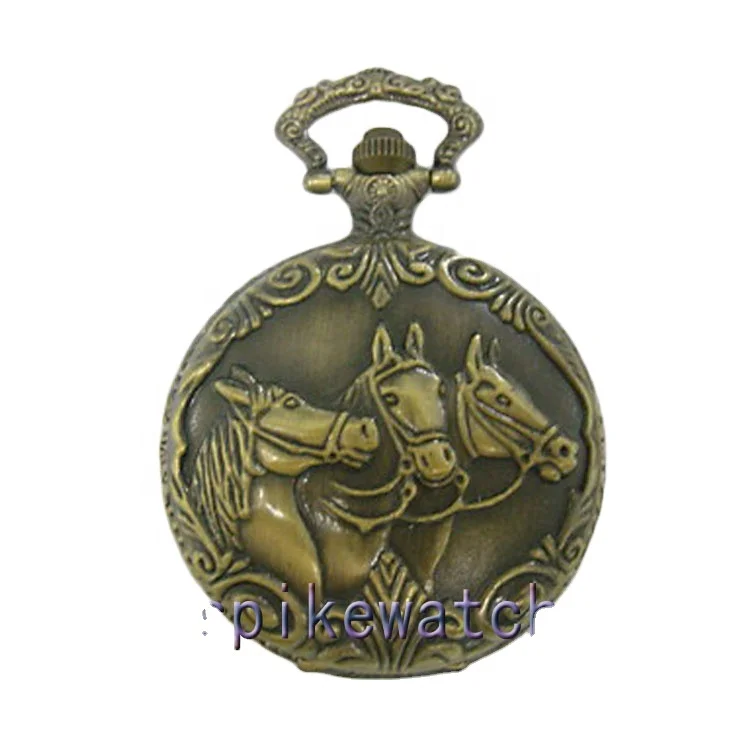 Cheap Antique Plain Pocket Watch With Horses