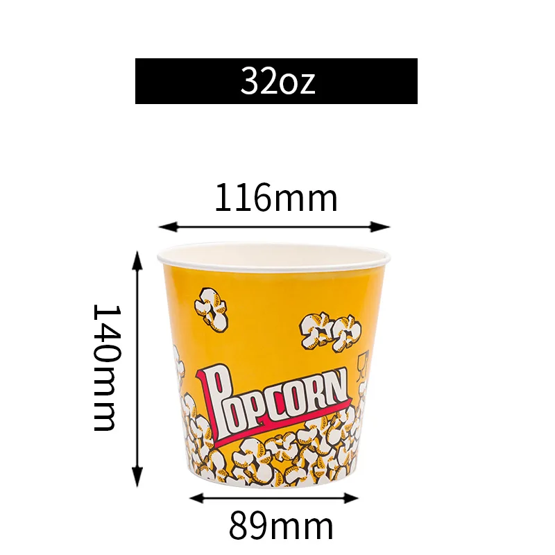 Custom wholesale disposable fast food packaging box fried chicken bucket thickened commercial family bucket popcorn bucket box