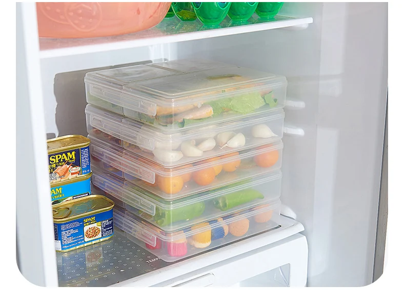 High Quality Microwaveable Plastic Box Single Layer Lunch Box Transparent Practical Lunch Box