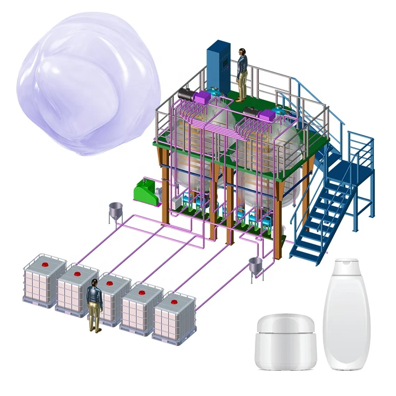 Daily chemical washing products heating mixing tank liquid soap making machine Soap detergent homogenizer tank