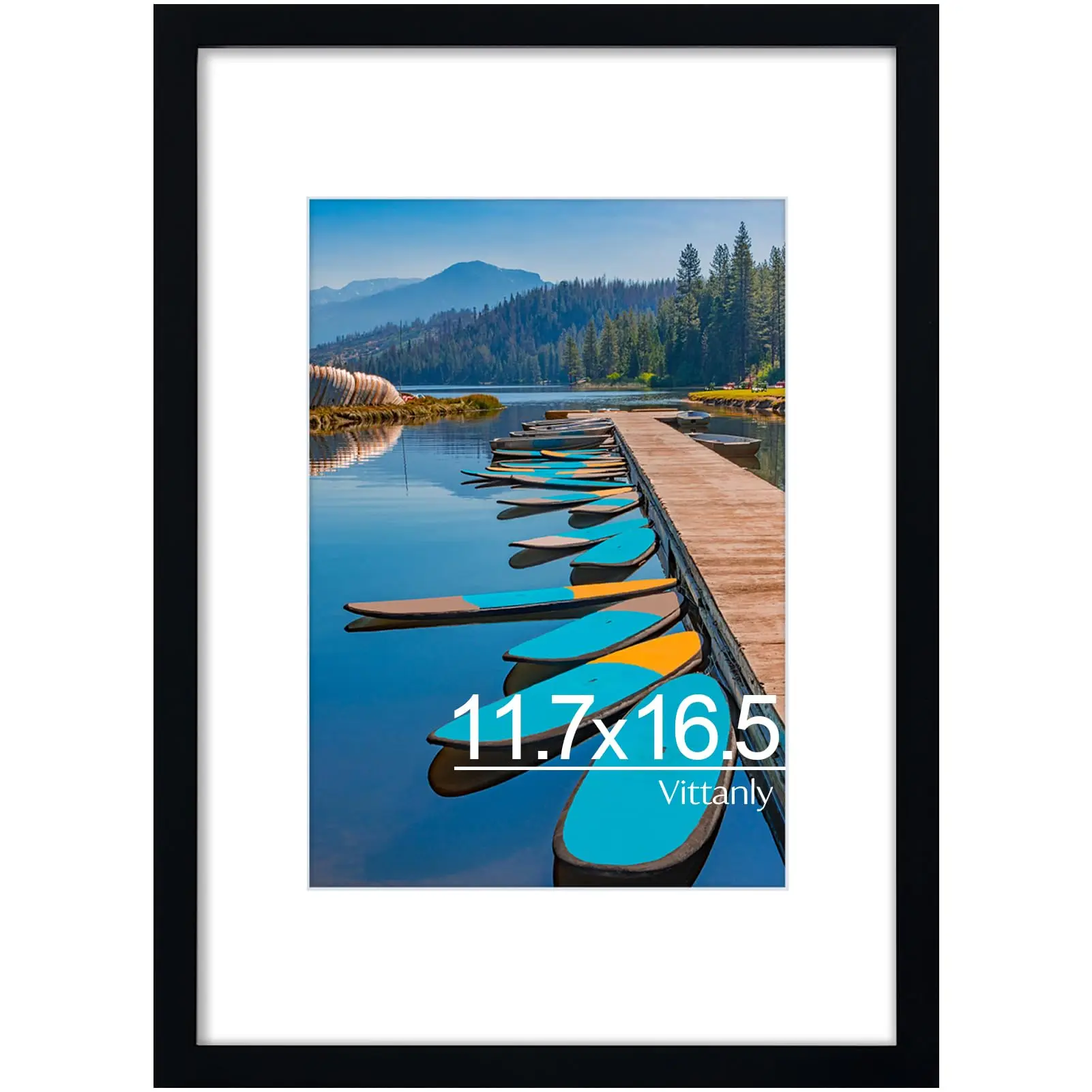 Каркас Doremi 12x16 со съемным ковриком для фотографий 11x14, настенный угольный серый фоторамка, предварительно установленные подвесные крючки