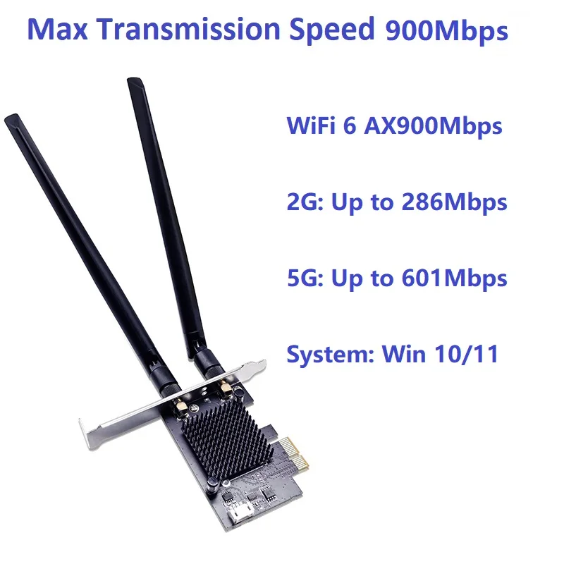 Фабричный OEM WiFi 6 Bluetooth адаптер Pcie Card AX900 двухдиапазонный беспроводной PCIe карта