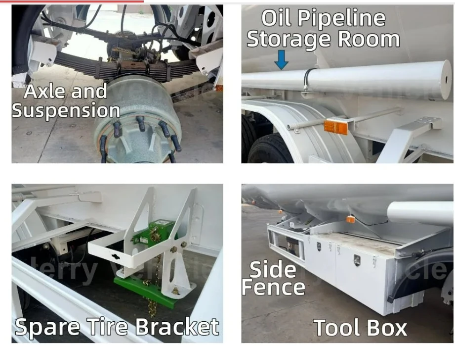 3 Axles 4 Axle 36000 Litres Aluminium Fuel Tanker Trailer Oil Tanker Trailer