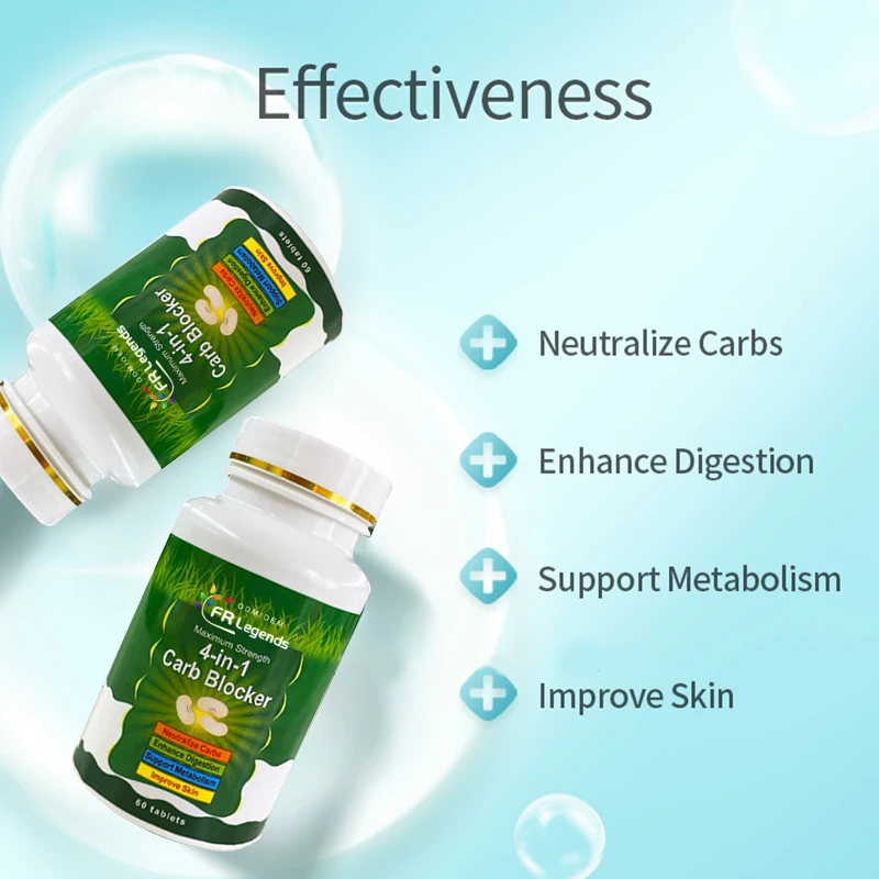 OEM ODM Private Label  4 in 1 Carb Blocker Tablets Body Shape Slim Pills For Flat Belly Flat Tummy Supplements