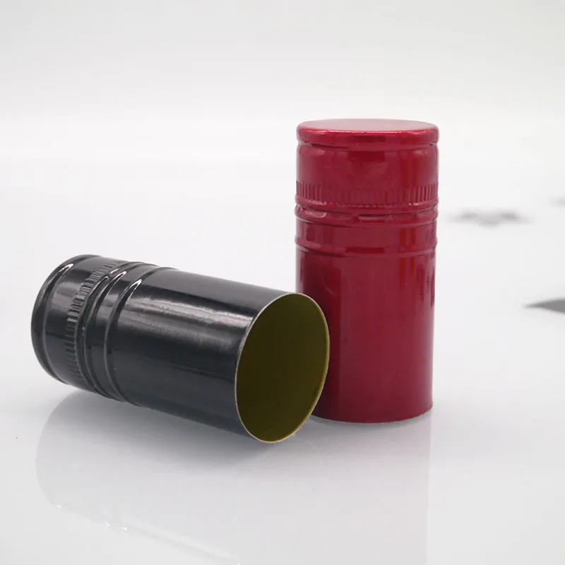 Wine glass bottle used screw cap 28 mm 30 mm 31.5 mm  ropp metal aluminum cap  closures pilfer proof lid metal ropp screws caps