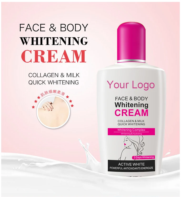Blind Dropshipping Best Moisturizing Quick 3 days Bleaching Brightening Body Lotion for Black Skin Whitening Cream
