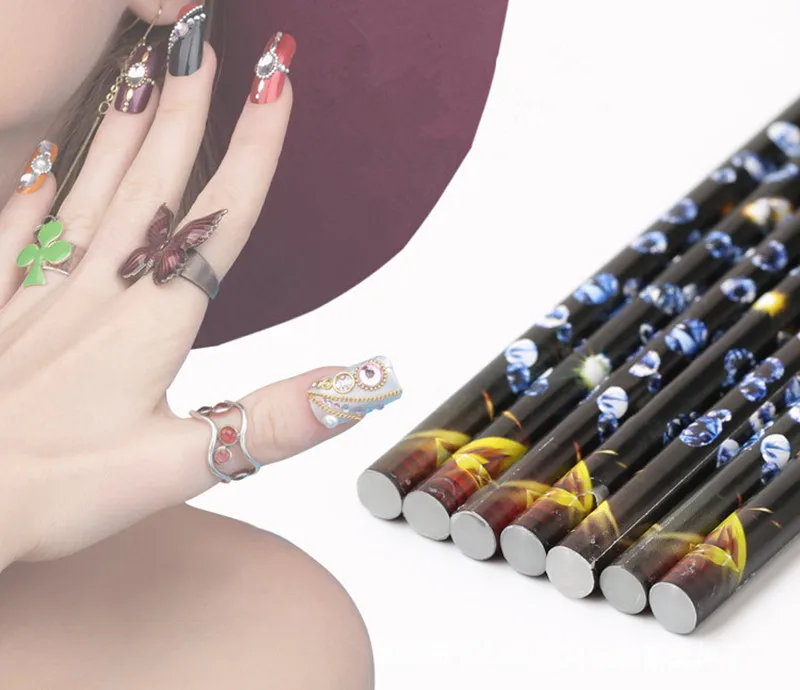 Nail Art Tools Rhinestones Picking Pen 5D Diamond Painting Crystal Wax Pencil Pens Picker Nail Dotting Pen Decor Tool