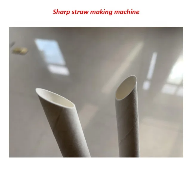 Automatic sharp paper straw making machine for juice drinking