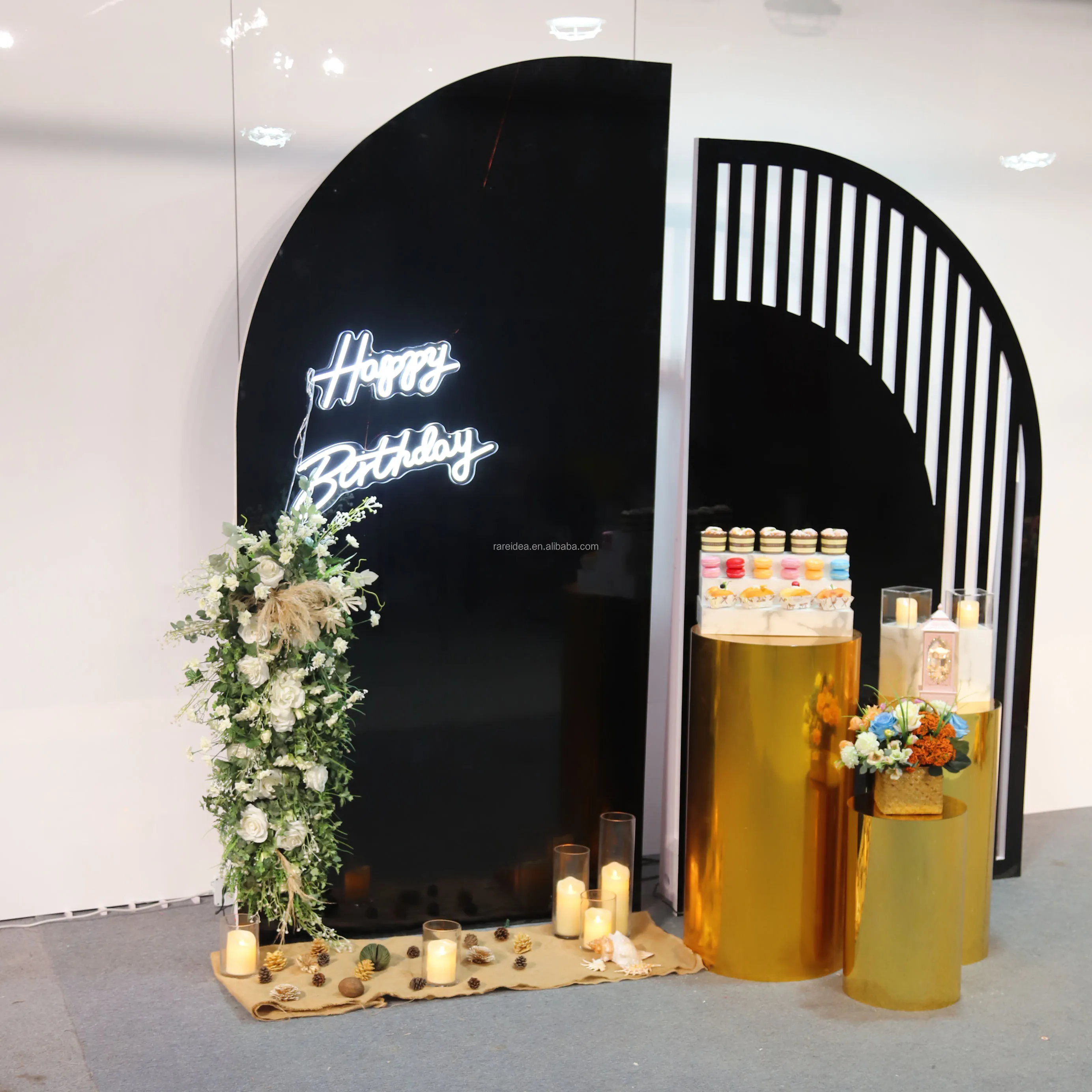 Black New Party Panels Backdrops Bridal Wedding Birthday Party Props New Decor Backdrop