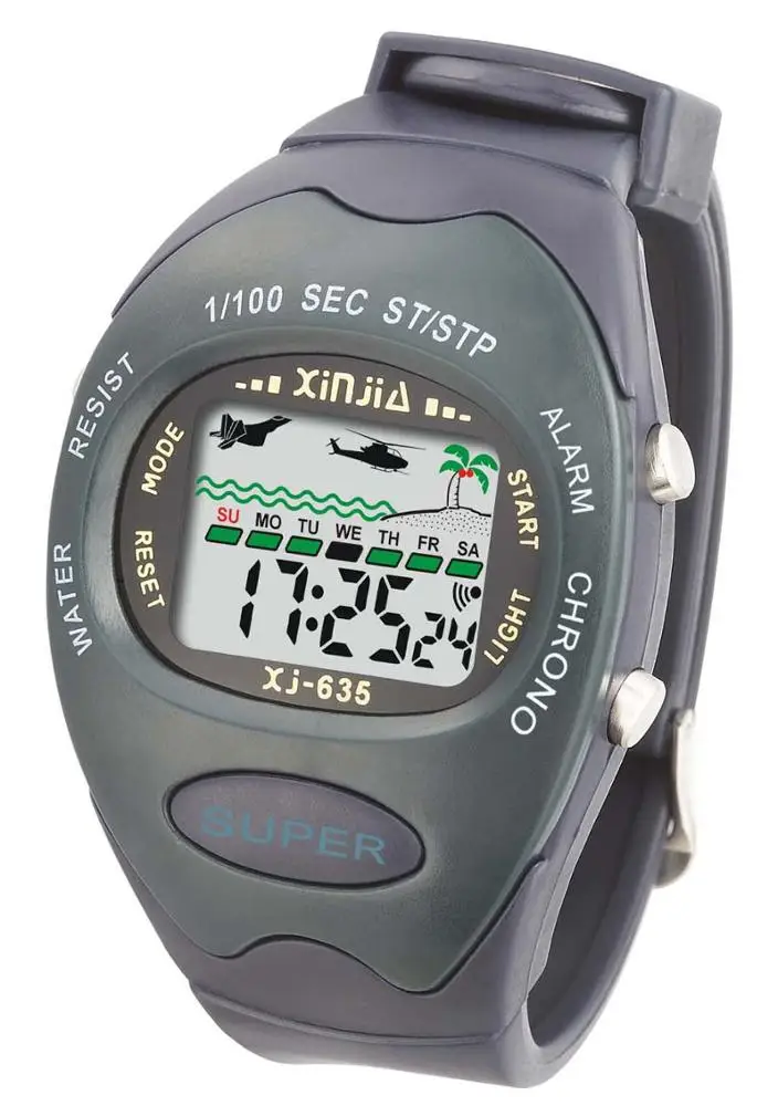 low price nice electronic Sport Digital brand automatic  chain wrist watch for men