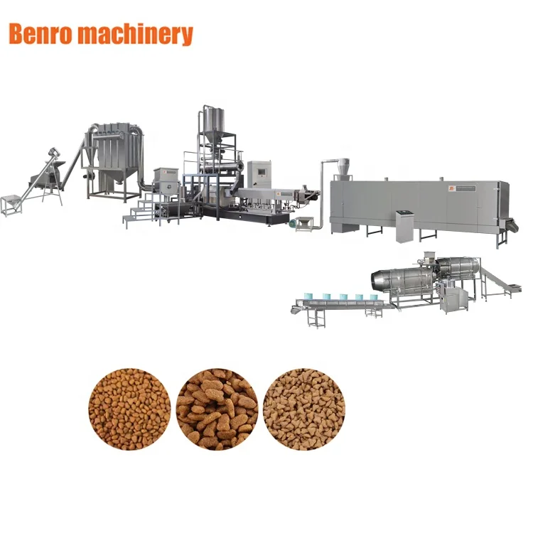 Automatic pet food processing machines dog food extrusion making machine fish feed making extruder machine