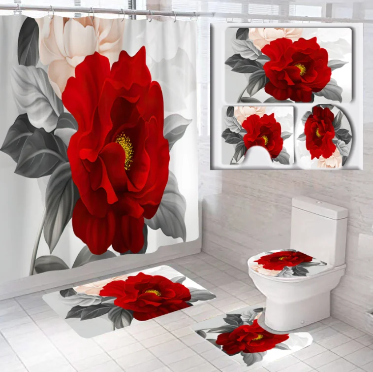 4 шт. набор занавесок для ванной