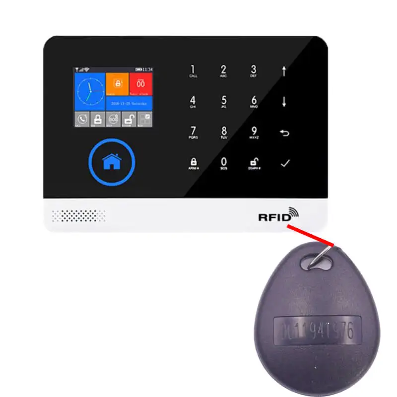 
Professional Easy Installation Home Lcd Gsm Sms Mobile App Wifi Security Burglary Alarm System 