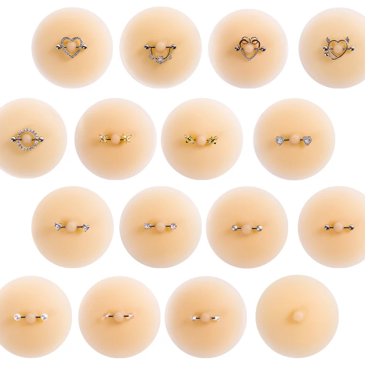 Xinqi Sexy Adhesive Reusable Washable Silicone Nipple Pasties Piered Nipple Covers Ups